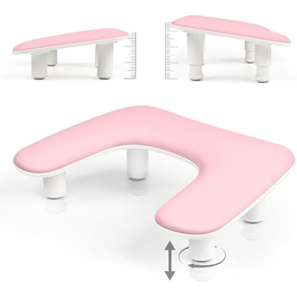 Amoyun U-Shaped Nail Arm Rest pink front view