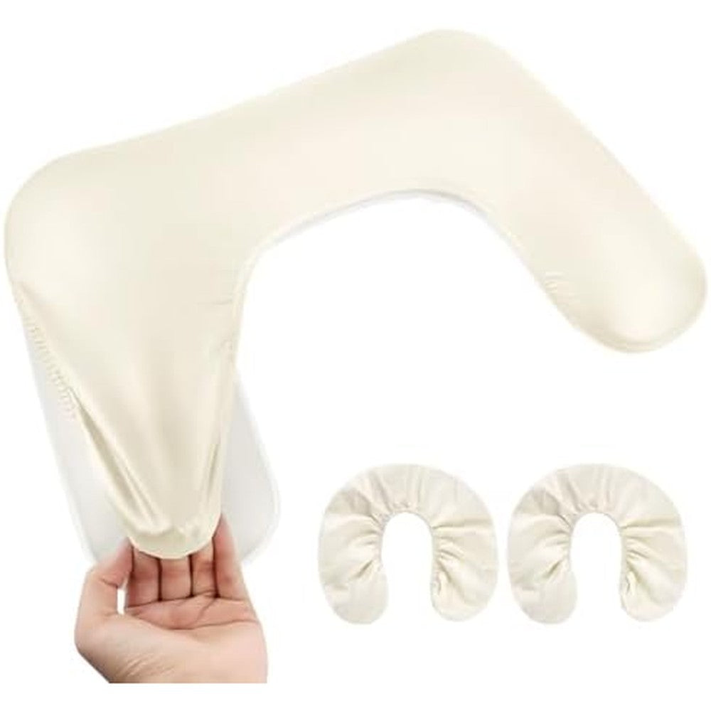 Ebanku nail arm rest covers set of 2 in white front view