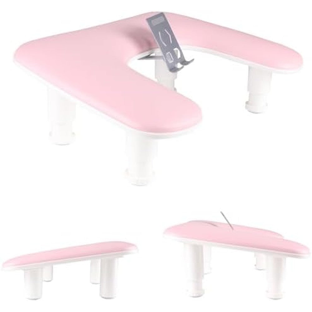 MZCMSL U Shaped Manicure Arm Rest Pink Front View
