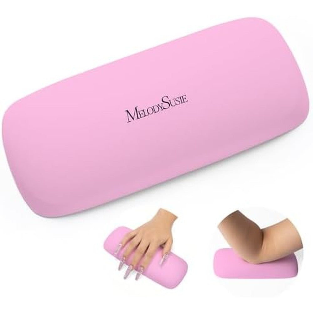 MelodySusie Portable Manicure Nail Arm Rest Pink Front View
