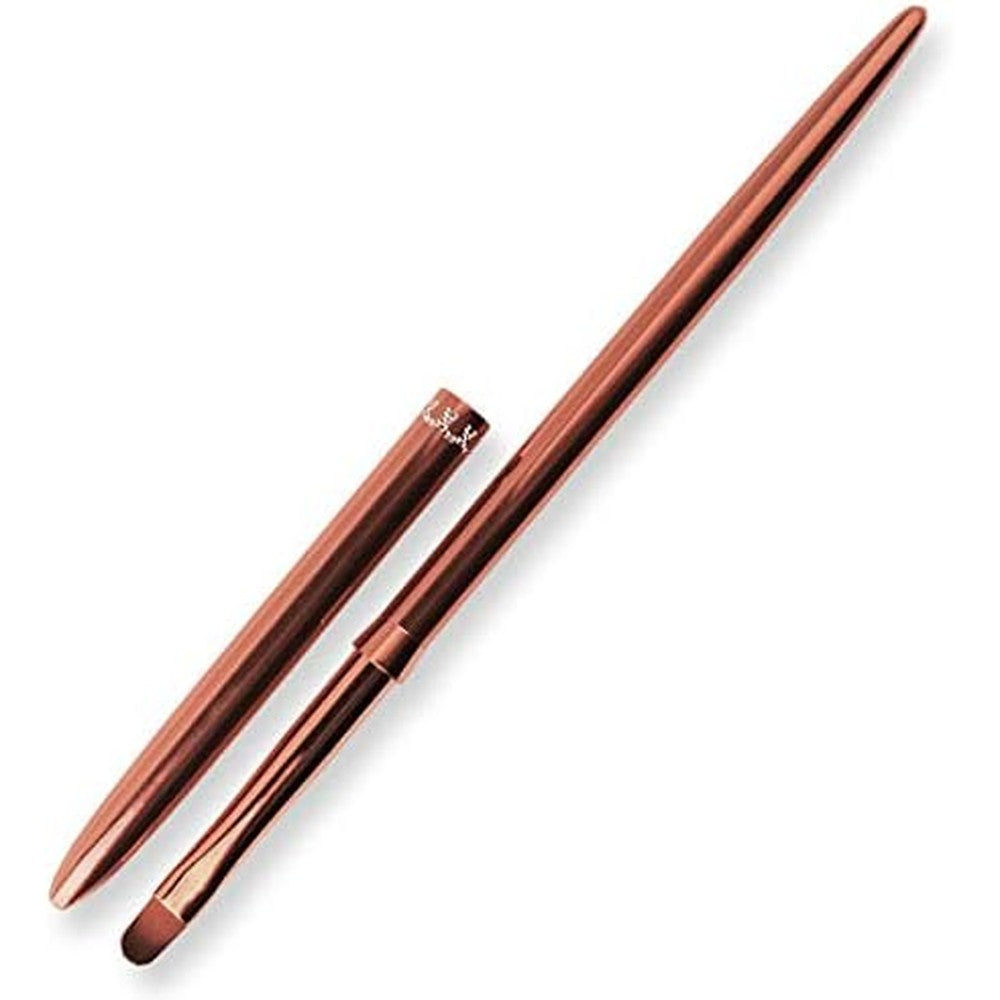 Silpecwee 1 Piece Kolinsky Acrylic Nail Art Brush front view with rose gold handle