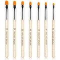 Aoshang 7 pieces UV gel nail brush set front view showing all brush sizes