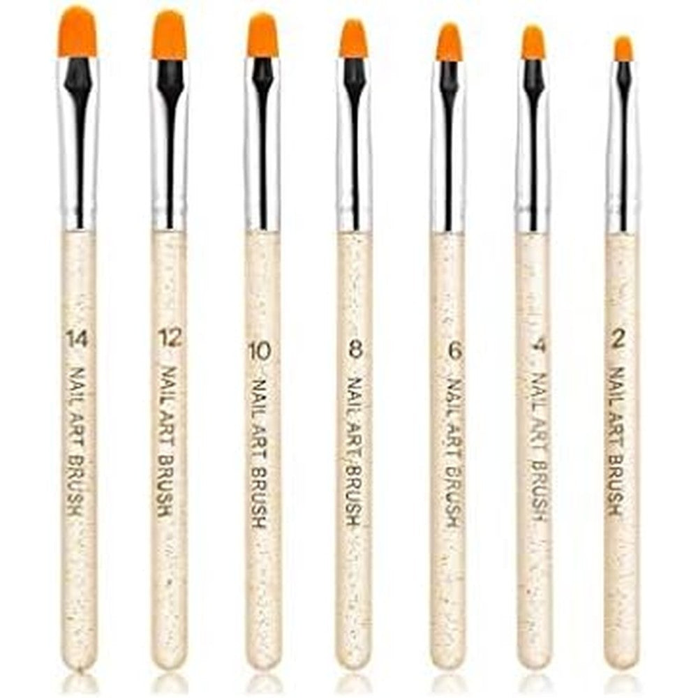 Aoshang 7-piece UV gel nail brush set in professional packaging