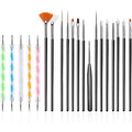 Fulinjoy 20 Piece Nail Art Design Tool Set Front View Professional Manicure Tools