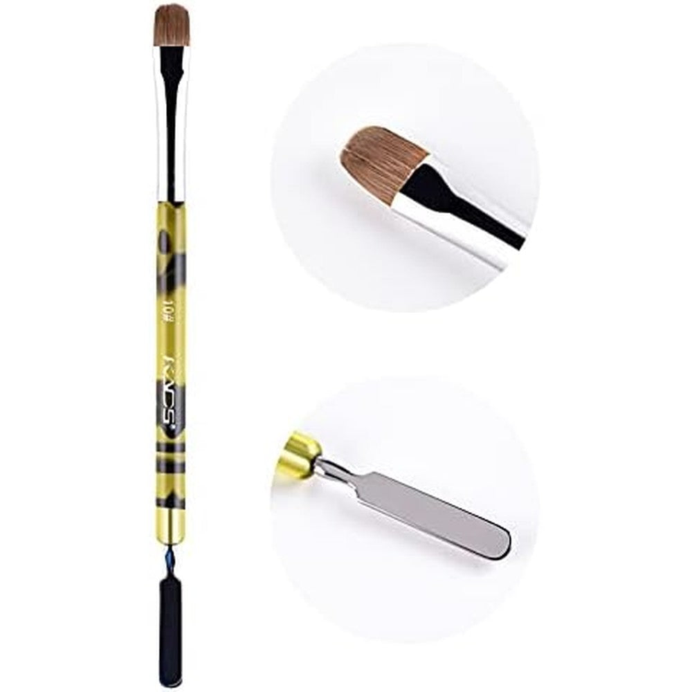 Kads Kolinsky two way acrylic professional nail brush front view
