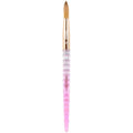 Kiara Sky Kolinsky Acrylic Brush Size 12 with pink crystal handle