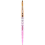 Kiara Sky Kolinsky Acrylic Brush Size 12 with pink crystal handle