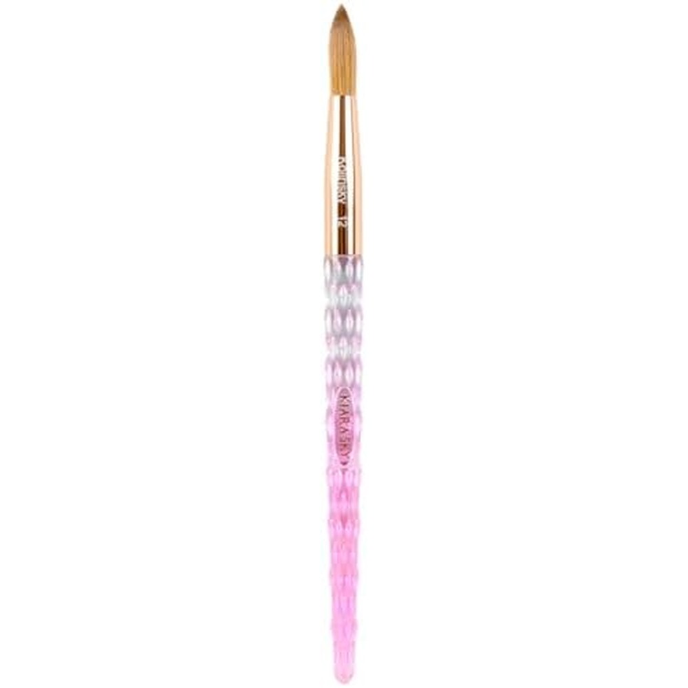 Kiara Sky Kolinsky Acrylic Brush Size 12 with pink crystal handle