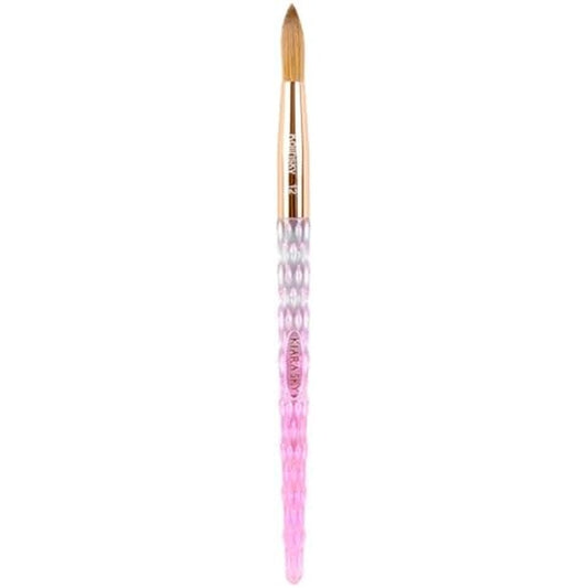 Kiara Sky Kolinsky Acrylic Brush Size 12 with pink crystal handle