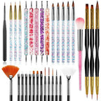 Voiluk 32-piece professional nail art brush set front view