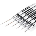 DonnasDottyRockShop 6 piece nail art liner brush set front view