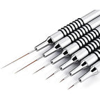 DonnasDottyRockShop 6 piece nail art liner brush set front view