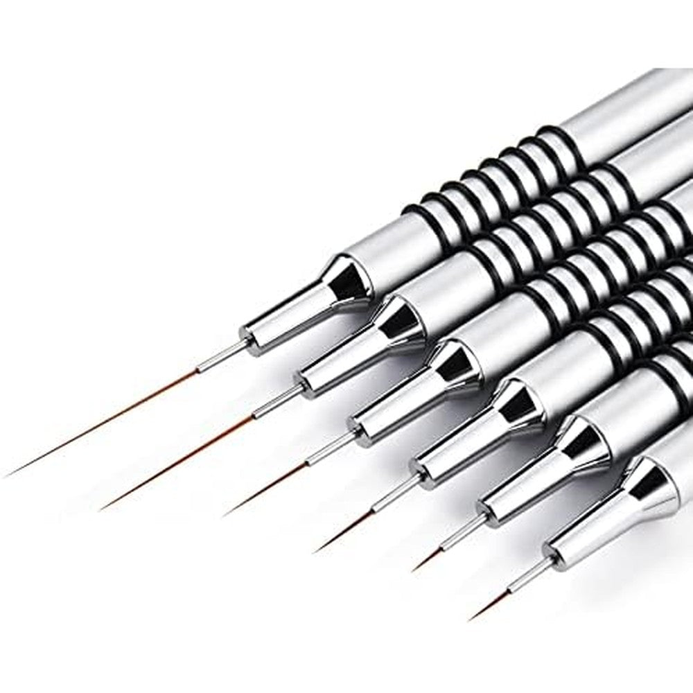 DonnasDottyRockShop 6 piece nail art liner brush set front view