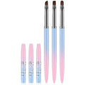 Jassins nail art clean up brushes set front view