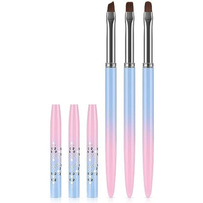 Jassins nail art clean up brushes set front view