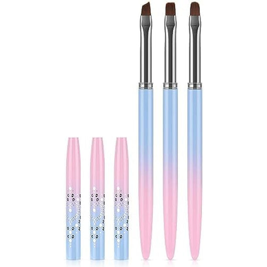 Jassins nail art clean up brushes set front view