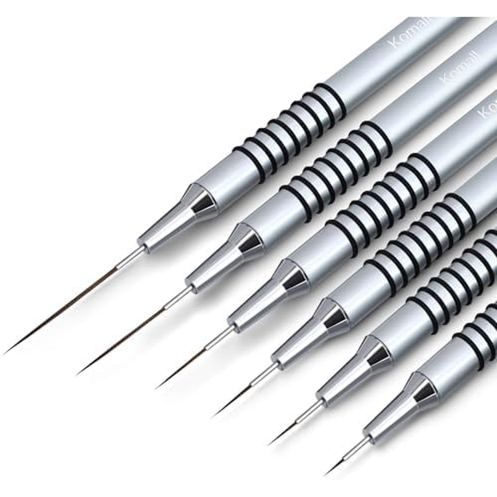 Komall metallic nail art brush set front view