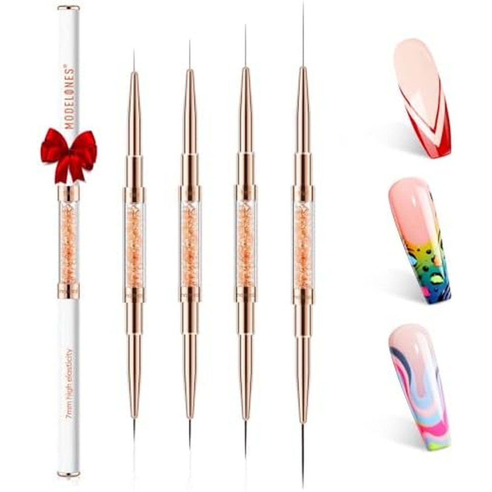 Modelones nail art liner brush kit 4 piece set front view