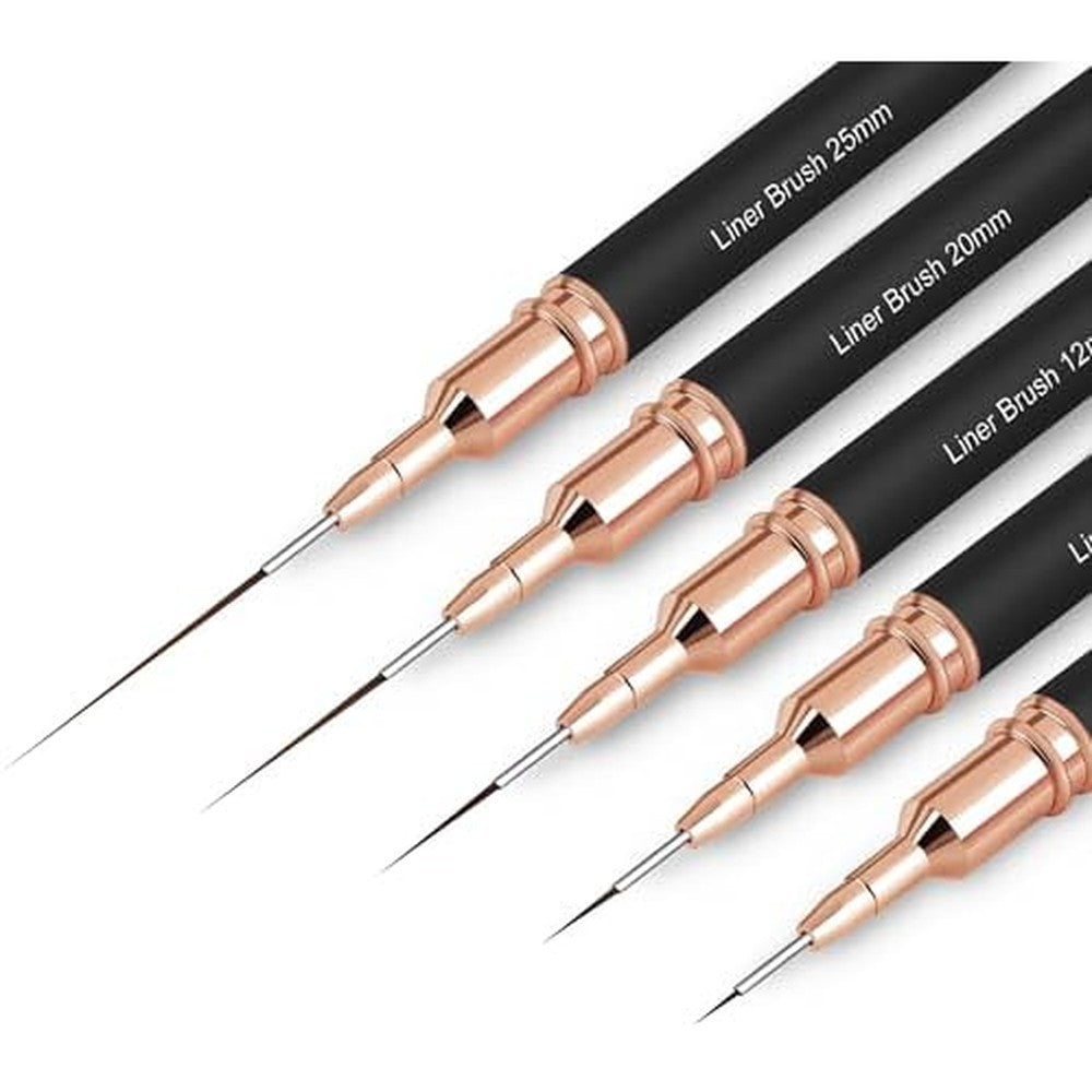Zeohbety Metallic Nail Art Liner Brush Set front view