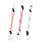 AHQiZFX 3 Pcs Dual Tipped Silicone Nail Art Sculpture Pen set
