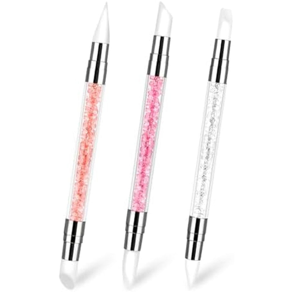 AHQiZFX 3 Pcs Dual Tipped Silicone Nail Art Sculpture Pen set