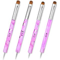 Xthrotsenk 4pcs French gel acrylic nail art brush set front view