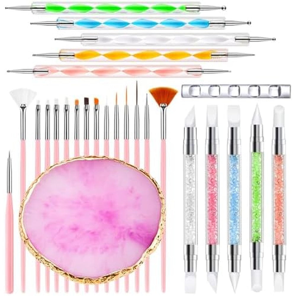 Diycico 27 Piece Nail Art Tools Set front view
