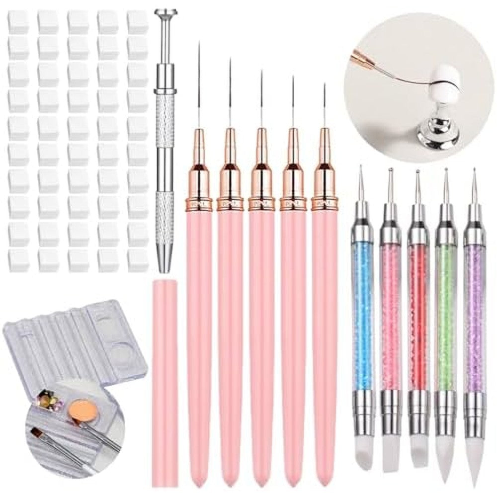 Dr.nail 62-piece professional nail art brush and tool set overview