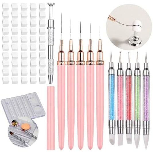 Dr.nail 62-piece professional nail art brush and tool set overview