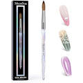MelodySusie Kolinsky Acrylic Nail Brush 100 Percent Pure Kolinsky Hair Professional Nail Brush For Acrylic Powder Extension And 3D Carving Size 10 - Image 1