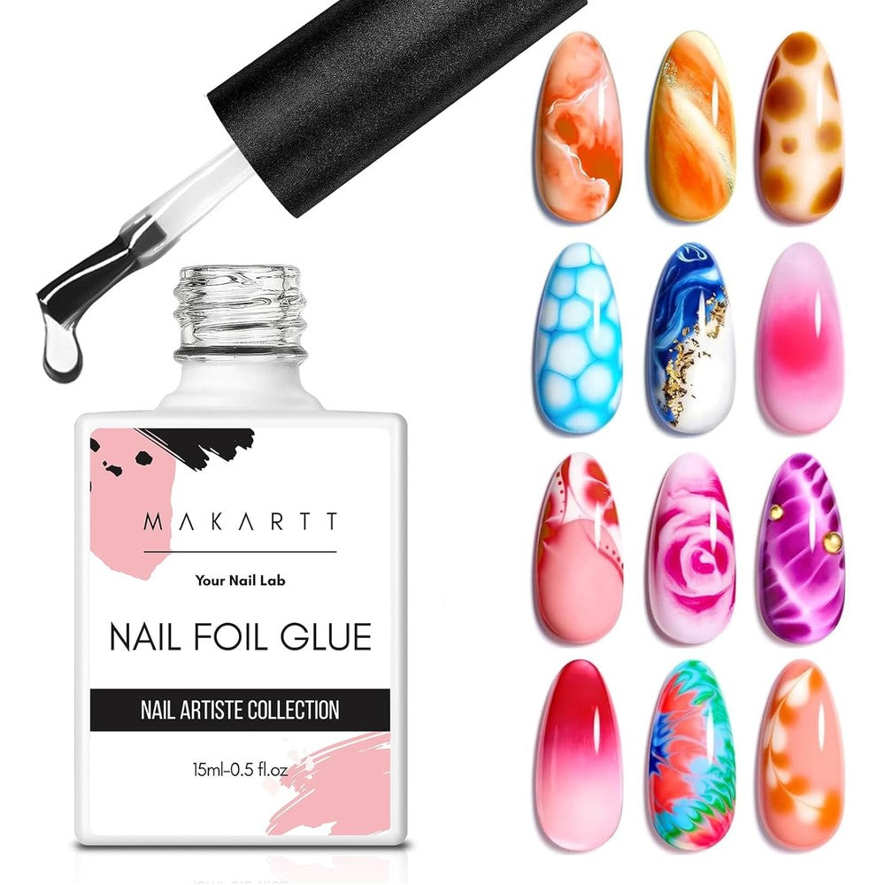 Makartt Nail Foil Glue Gel bottle front view for professional nail art