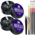 Belleboost nail art rhinestone glue gel set front view with clear pots