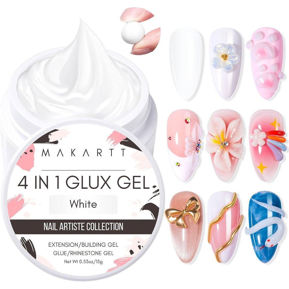 Makartt 4-in-1 solid builder nail gel front view jar