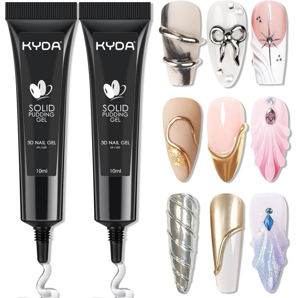 Kyda 2 piece 3D sculpting nail gel tubes front view
