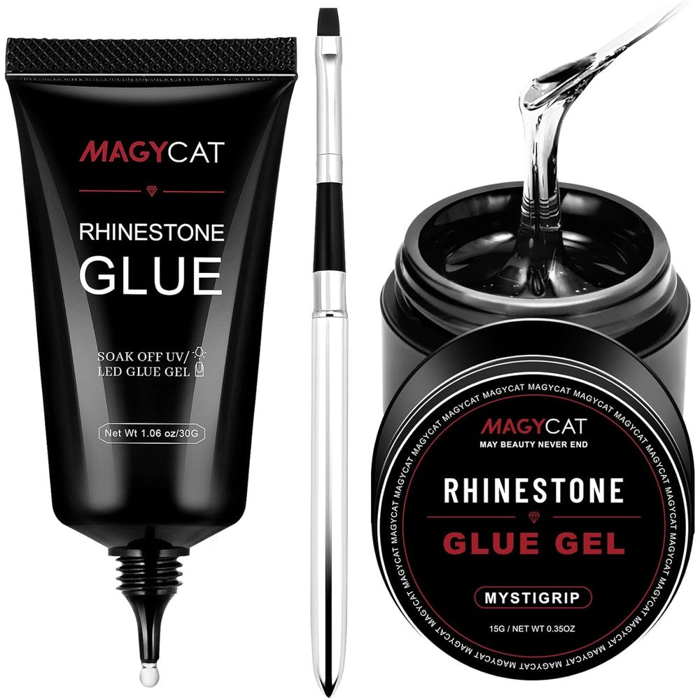Magycat Nail Art Rhinestone Glue Gel set front view packaging