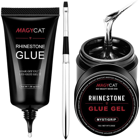 Magycat Nail Art Rhinestone Glue Gel set front view packaging