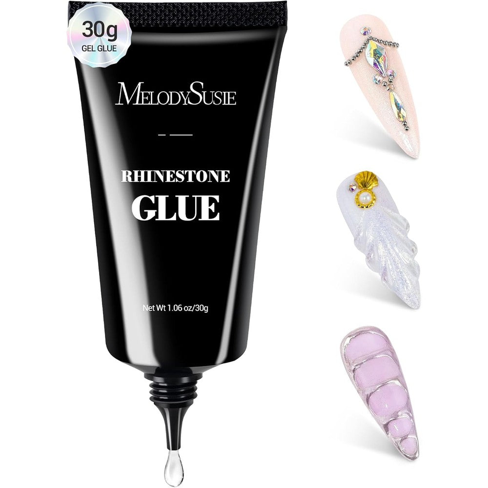 MelodySusie Rhinestone Glue 30g front view for professional nail art