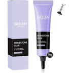 Gellen rhinestone glue front view showing the 30 gram squeeze tube packaging