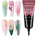 Mekk rhinestone glue for nails 15g front view jar packaging