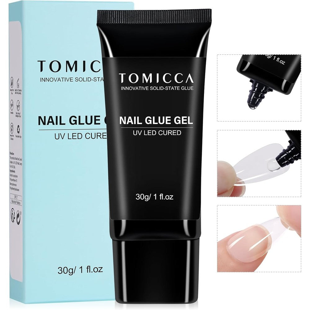Tomicca 4 in 1 nail glue gel 30g bottle front view