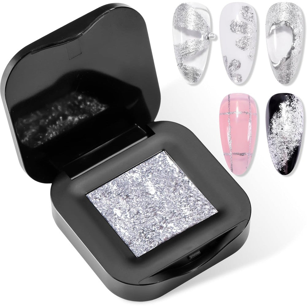 Makartt 3D Sculpting Gel Silver Fairy Aurora compact front view