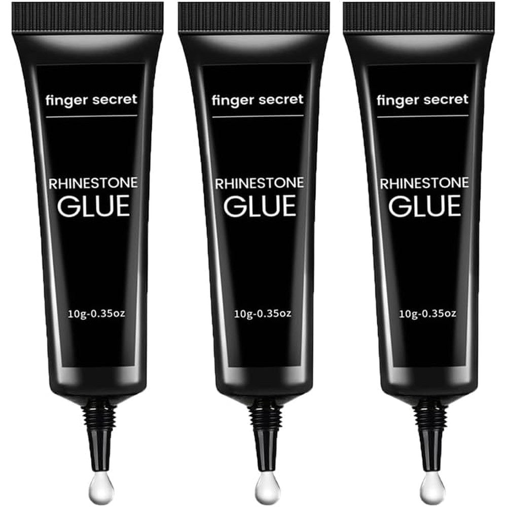 MustuVerve 3 Pieces Rhinestone Glue Gel front view