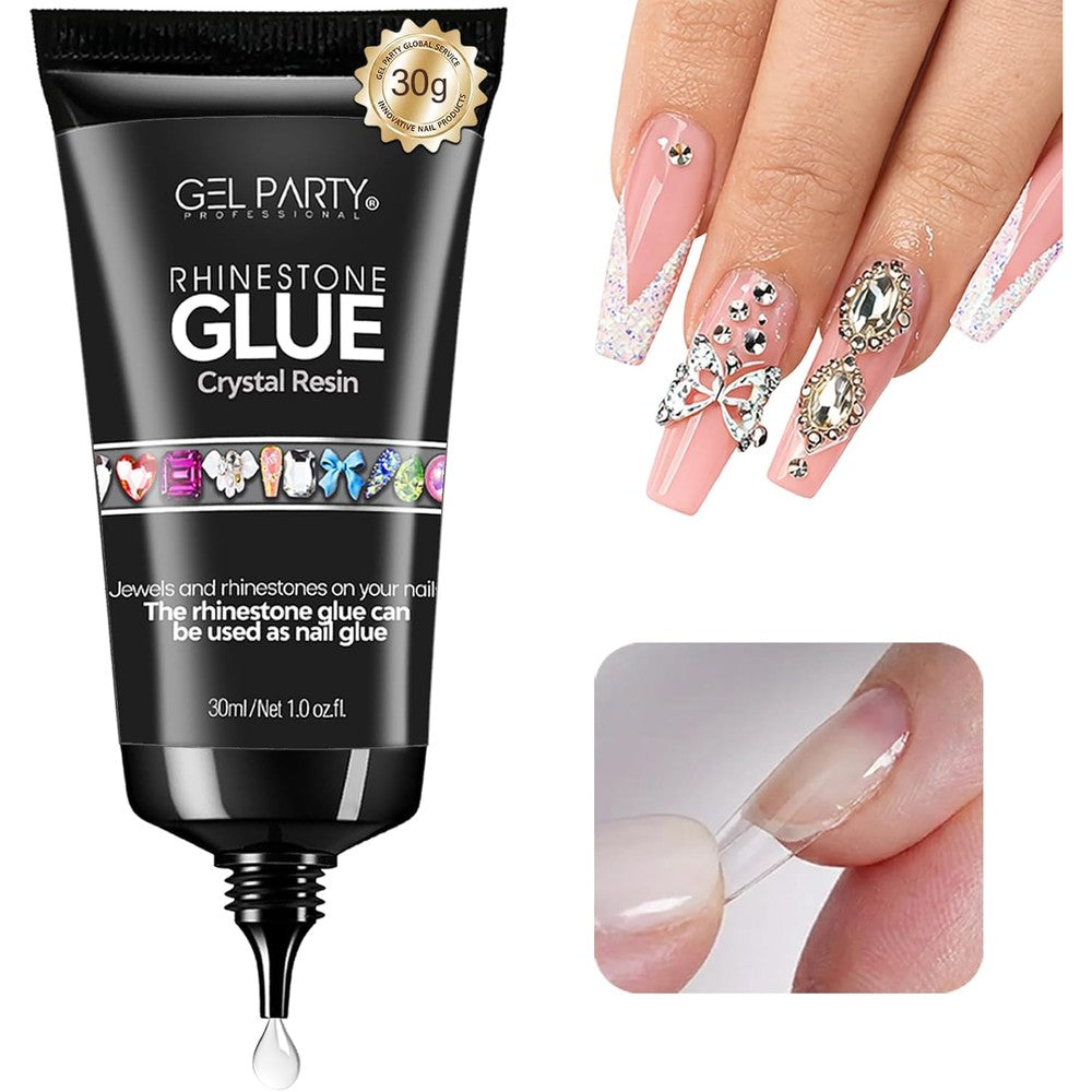 Gelparty 4-in-1 Nail Glue Gel 30ml front view bottle