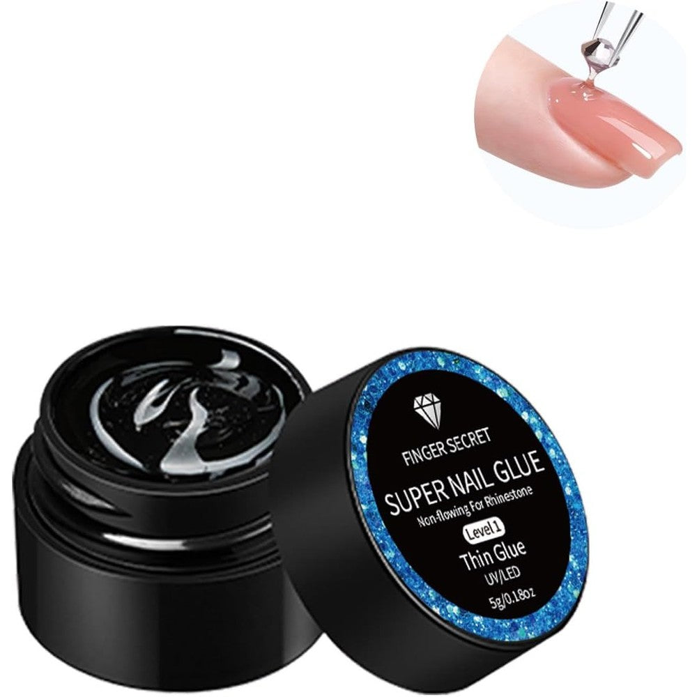 Glitz Nail Rhinestone Glue front view jar 5 gram