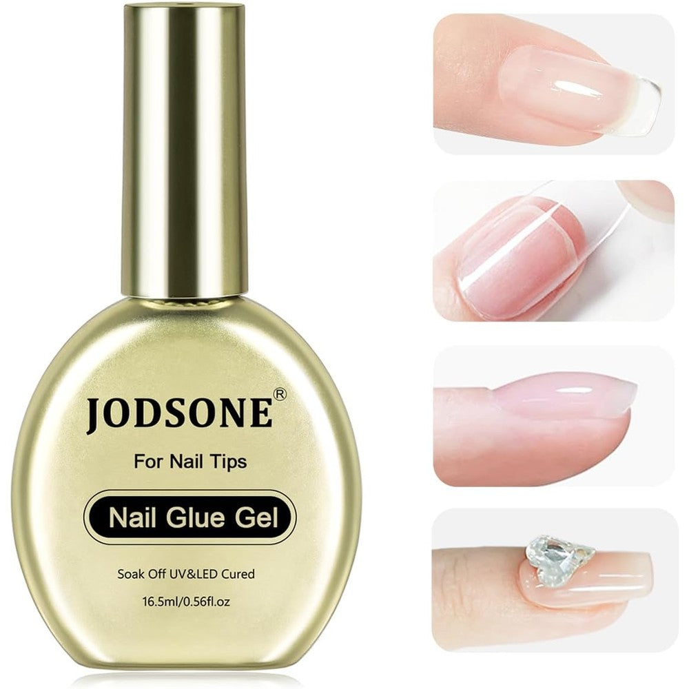 Jodsone 4-in-1 Nail Glue Gel 16.5ml gold bottle front view