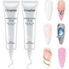 Creaglam rhinestone glue front view of two tubes with precision tips