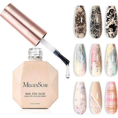MelodySusie Nail Foil Glue Gel 15ml bottle front view