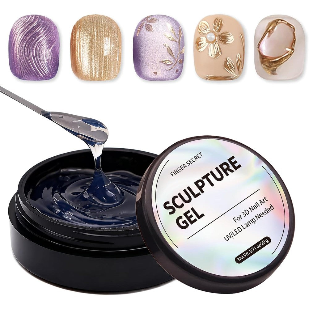 Finger Secret 3D Nail Sculpting Gel 20g jar front view