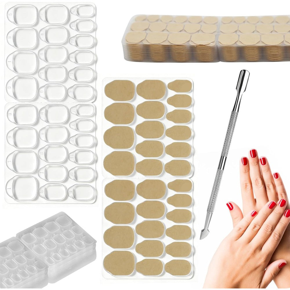 Illuva 1200pcs false nail glue tabs front packaging view
