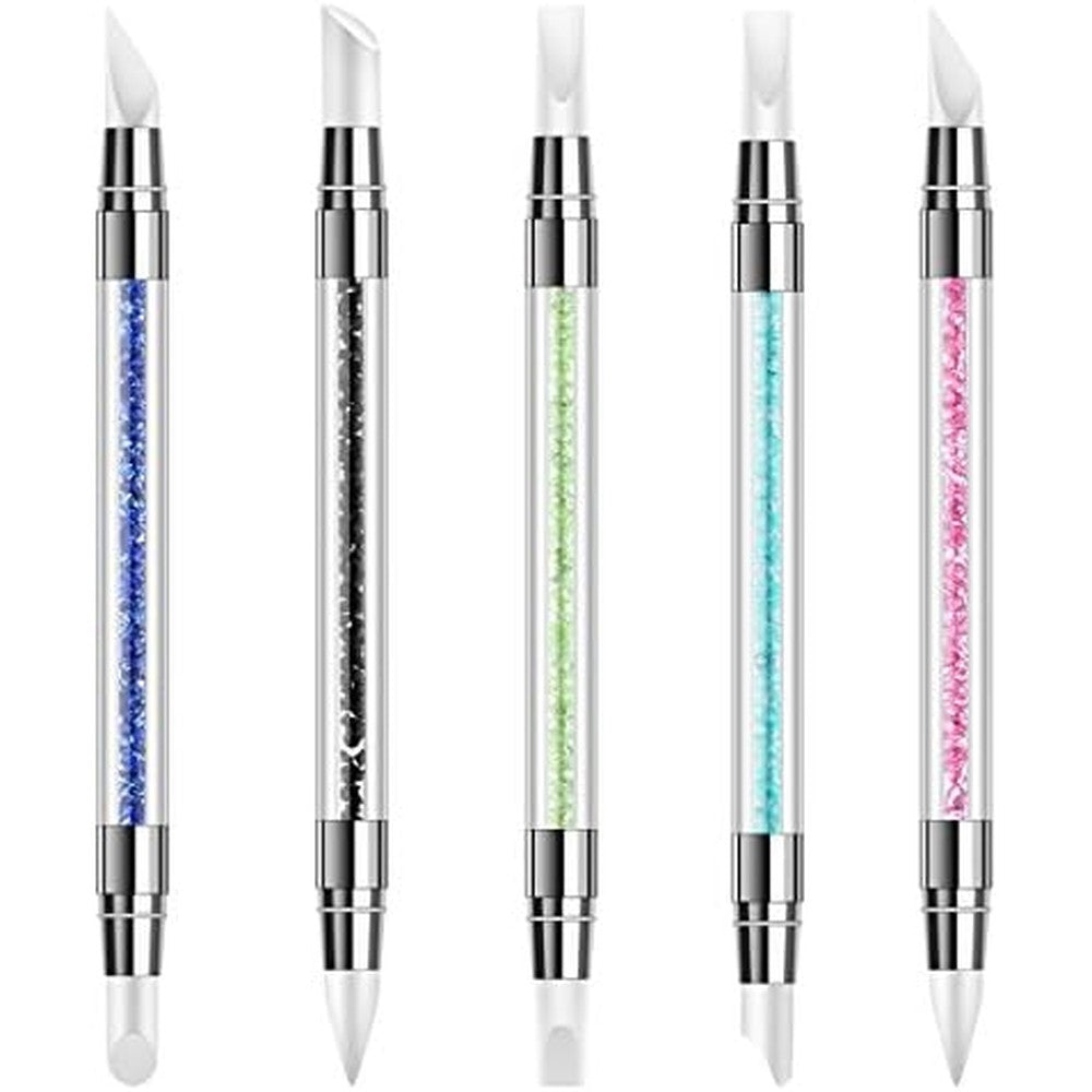 BTYMS 5 Pcs Dual Tipped Silicone Nail Art Sculpture Pen set front view